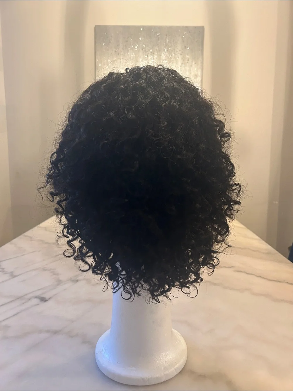 Natural Black 12” Curly Short Wig - 150 density with Fringe-Worn a few times💜